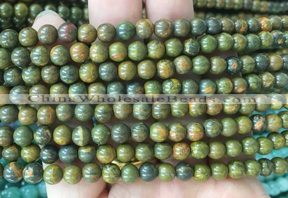 HJBS06 15 inches 6mm round bumblebee jasper beads wholesale