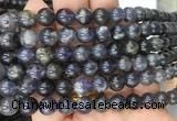 ILBS02 15 inches 8mm round iolite gemstone beads wholesale