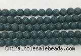 LVBS06 6mm, 8mm, 10mm, 12mm, 14mm, 16mm, 18mm & 20mm round charm blue lava beads