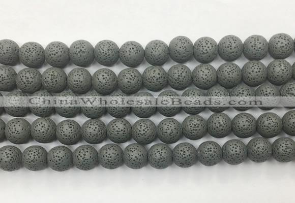 LVBS11 6mm, 8mm, 10mm, 12mm, 14mm, 16mm, 18mm & 20mm round gray lava beads