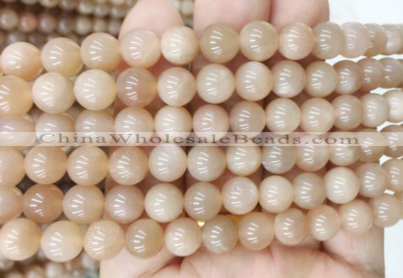 MSBS17 15 inches 8mm round moonstone gemstone beads wholesale