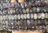 NGBS113 15 inches 8*12mm - 10*14mm faceted nuggets amethyst beads