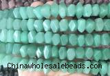 NGBS118 15 inches 8*12mm - 10*14mm faceted nuggets green aventurine beads