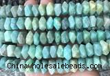 NGBS119 15 inches 8*12mm - 10*14mm faceted nuggets amazonite beads