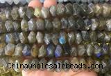 NGBS126 15 inches 8*12mm - 10*14mm faceted nuggets labradorite beads