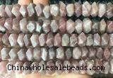 NGBS129 15 inches 8*12mm - 10*14mm faceted nuggets sunstone beads