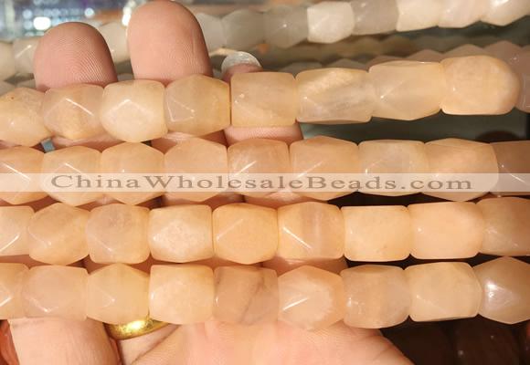 NGBS140 15 inches 9*11mm faceted nuggets pink aventurine gemstone beads