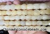 NGBS143 15 inches 9*11mm faceted nuggets yellow aventurine gemstone beads