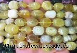 NGBS15 15 inches 8*12 - 10*14mm nuggets yellow opal gemstone beads