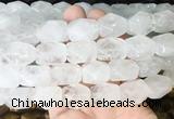 NGBS158 15 inches 13*18mm faceted nuggets white crystal gemstone beads