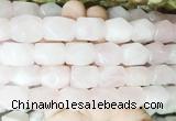 NGBS160 15 inches 13*18mm faceted nuggets rose quartz gemstone beads