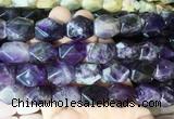 NGBS161 15 inches 13*18mm faceted nuggets amethyst gemstone beads