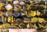 NGBS170 15 inches 13*18mm faceted nuggets yellow tiger eye gemstone beads