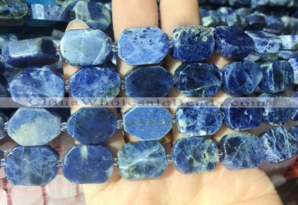 NGBS185 15 inches 10*14mm - 12*16mm freeform sodalite beads