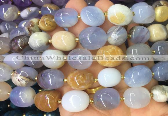 NGBS19 15 inches 8*12 - 10*14mm nuggets blue chalcedony gemstone beads