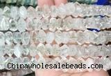 NGBS206 15 inches 8*12mm - 10*14mm faceted nuggets green crystal beads