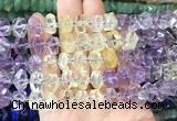 NGBS207 15 inches 8*12mm - 10*14mm faceted nuggets ametrine beads