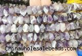 NGBS208 15 inches 8*12mm - 10*14mm faceted nuggets dogtooth amethyst beads