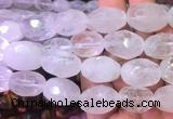 NGBS27 15 inches 12*16 - 13*18mm faceted nuggets white crystal beads