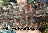 NGBS75 15 inches 13*18mm - 15*20mm faceted freeform quartz beads