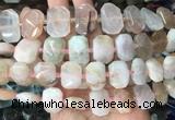 NGBS79 15 inches 13*18mm - 15*20mm faceted freeform Morganite beads