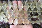 NGBS92 15 inches 13*22mm - 15*25mm faceted marquise lemon quartz beads