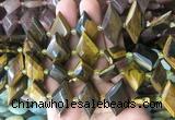 NGBS95 15 inches 13*22mm - 15*25mm faceted marquise yellow tiger eye beads