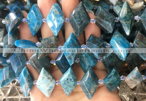 NGBS97 15 inches 13*22mm - 15*25mm faceted marquise apatite beads