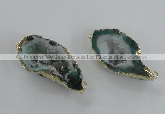 NGC449 18*25mm - 25*35mm freeform druzy agate gemstone connectors