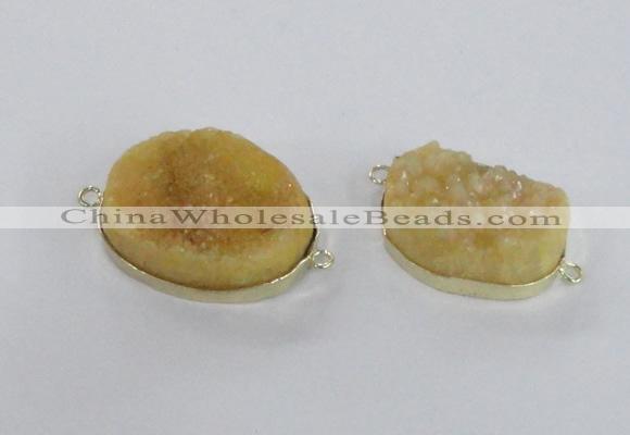 NGC561 18*25mm - 25*30mm freeform druzy agate connectors wholesale