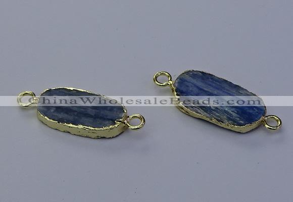 NGC5667 12*22mm - 14*24mm oval blue kyanite connectors