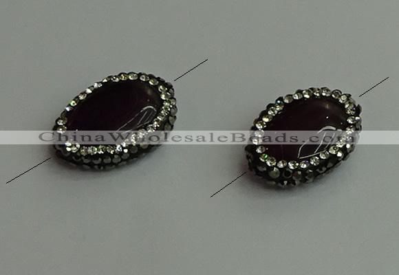 NGC6563 16*20mm oval candy jade connectors wholesale