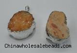 NGP1007 25*35mm - 35*45mm freeform druzy agate beads pendant