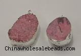 NGP1008 25*35mm - 35*45mm freeform druzy agate beads pendant