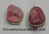 NGP1053 20*30mm - 25*35mm freeform druzy agate beads pendant