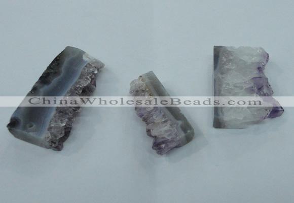 NGP1340 15*30mm - 30*45mm freeform amethyst pendants wholesale