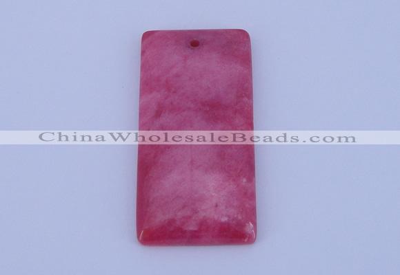 NGP136 2pcs 30*40mm rectangle dyed white jade gemstone pendants