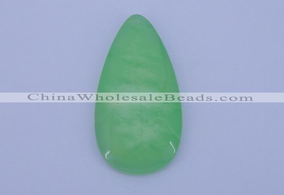 NGP140 2pcs 30*60mm teardrop dyed white jade gemstone pendants