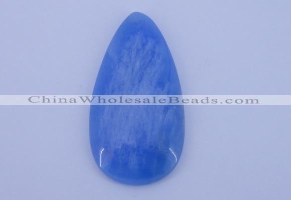 NGP142 2pcs 30*60mm teardrop dyed white jade gemstone pendants