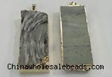 NGP1556 20*50mm - 22*50mm rectangle druzy agate pendants