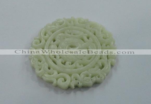 NGP1600 65*70mm Carved natural hetian jade pendants wholesale