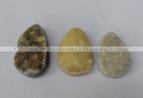 NGP1700 25*35mm - 28*40mm freeform druzy agate gemstone pendants