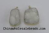 NGP2364 25*40mm - 35*45mm freefrom druzy agate pendants