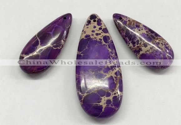 NGP261 15*30mm - 20*50mm flat teardrop sea sediment jasper pendants set