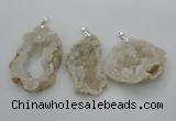 NGP2700 30*40mm - 50*65mm freeform druzy agate pendants