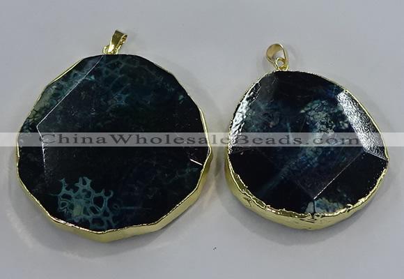 NGP3249 40*45mm - 50*55mm freeform agate gemstone pendants