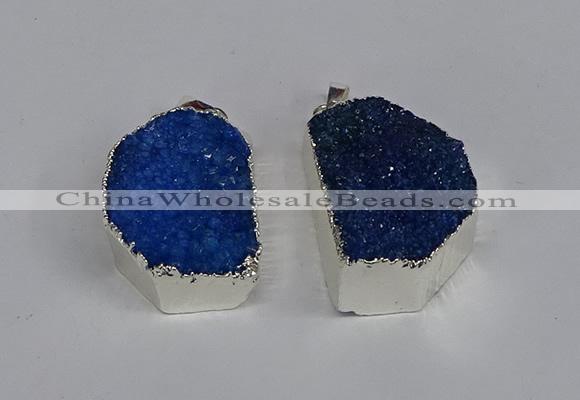 NGP3462 20*30mm - 25*35mm freeform druzy agate pendants wholesale