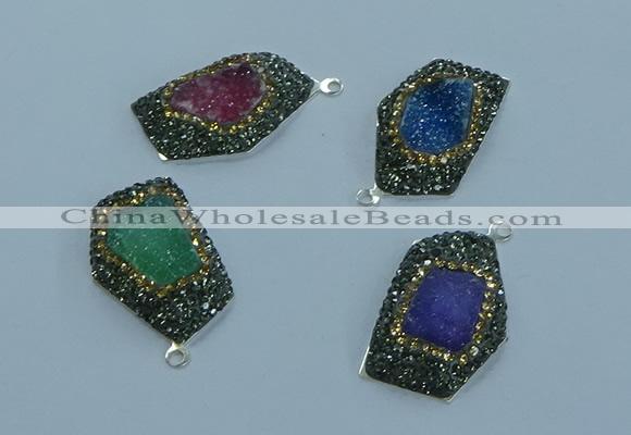 NGP3588 20*30mm - 22*32mm freeform druzy agate pendants