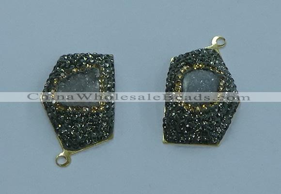 NGP3590 20*30mm - 22*32mm freeform druzy agate pendants