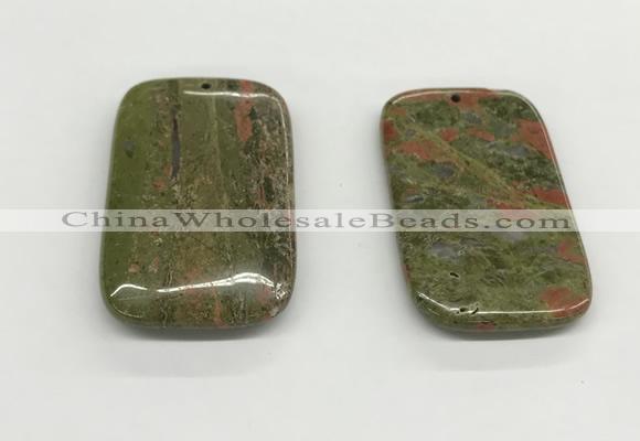 NGP5534 35*55mm rectangle unakite gemstone pendants